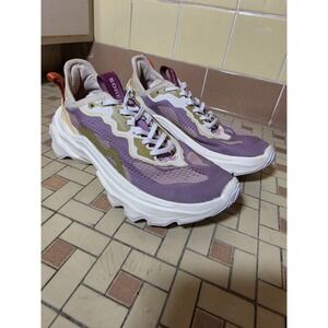 Sorel Kinetic RNEGD Lace Sneakers Womens Size 6 Purple Sage Cream Chunky Sole